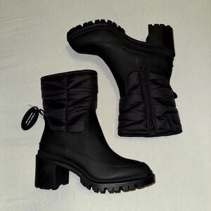 INC International Concepts Suludi Women 8M Snow Shoes Black Round Toe Ankle Boot
